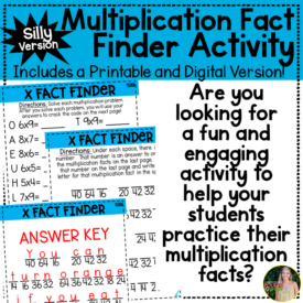 Multiplication Fat Finder Silly SQUARE PIC